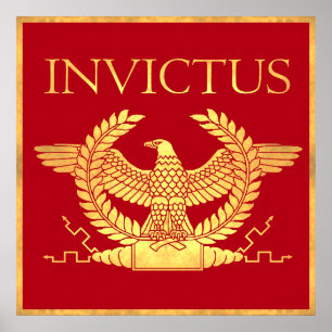 Poster Dourado antigo de Invictus