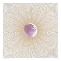 Dourado Ciclo Geométrico em Lua Roxo, Poster brilh