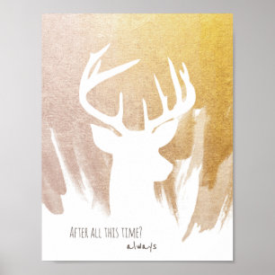 Poster Dourado de Patronus dos cervos