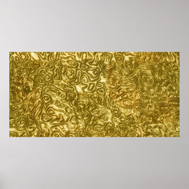 Poster Dourado Design de Tinta: Luxuoso e Artístico (Frente)