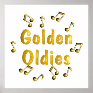 Poster dourado dos Oldies