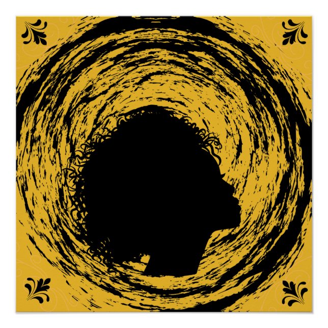 Póster Dourado e preto (Frente)