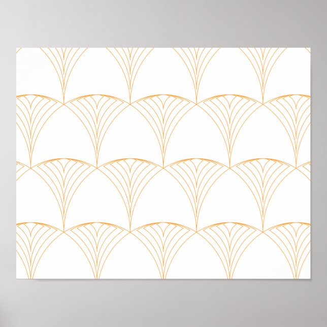 Poster Dourado, elegante e simples padrão tradicional lux (Frente)