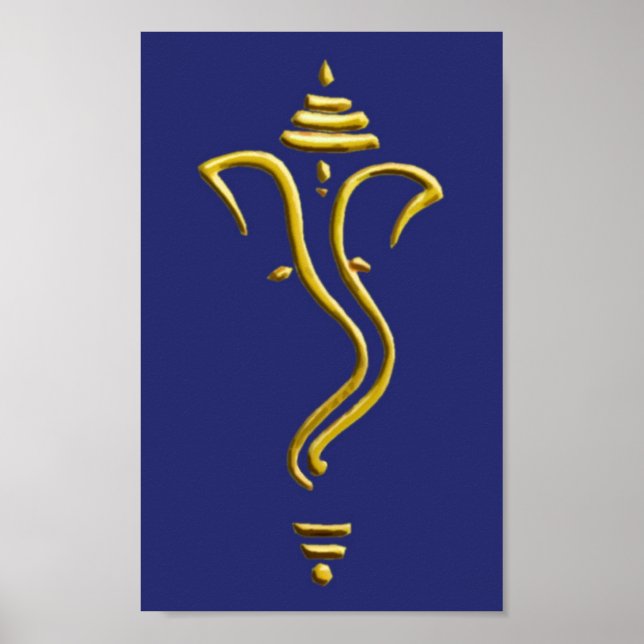 Poster Dourado Ganesha II (Frente)