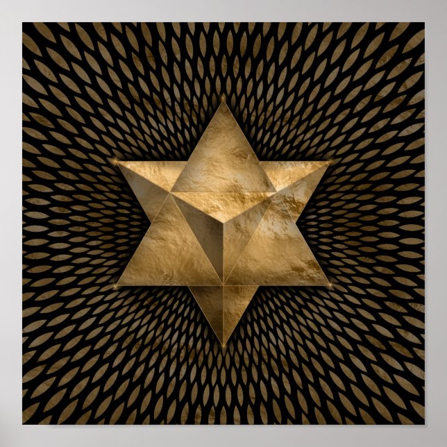Poster Dourado Merkabah (Frente)