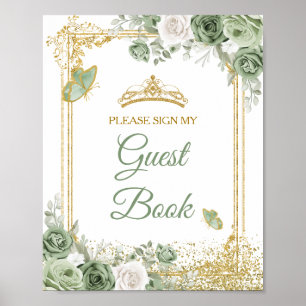 Poster Dourado Quinceañera Sage Livro Verde da Coroa