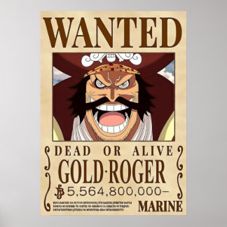 Poster DOURADO ROGER One Piece queria