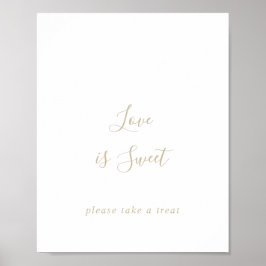 Poster Dourado Simples Amor Minimalista É Sinal Doce