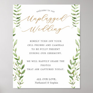 Poster Dourado sinal de casamento desplugado
