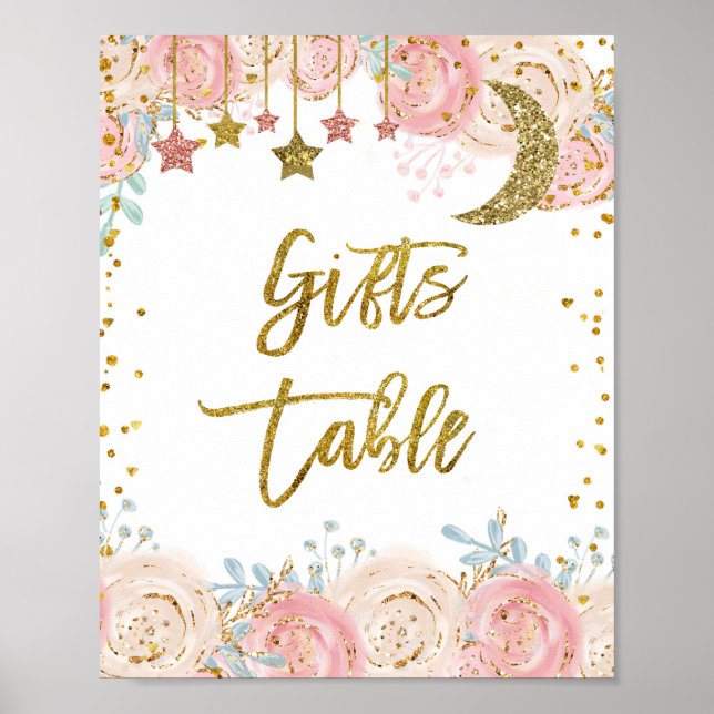 Poster Dourado sinal de Mesa Ginkle star Gifts (Frente)