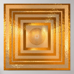 Poster DOURADO Sparkle Mandala