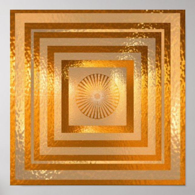 Poster DOURADO Sparkle Mandala (Frente)