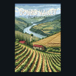 Poster Douro Valley Portugal Viagem Art Vintage<br><div class="desc">Vale do Douro em estilo artístico vetorial. O Vale do Douro Vinho,  até Barca de Alva,  é a mais antiga região vitícola demarcada do mundo.</div>