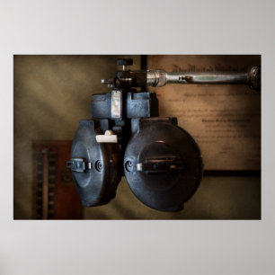 Poster Doutor - optometria - um phoropter velho