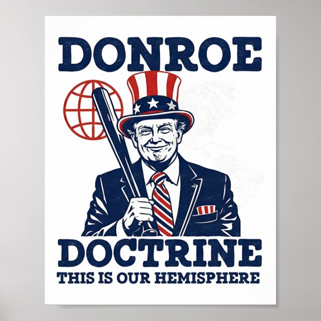 Poster Doutrina de Donroe Trump Este É o Nosso Hemisfério (Frente)