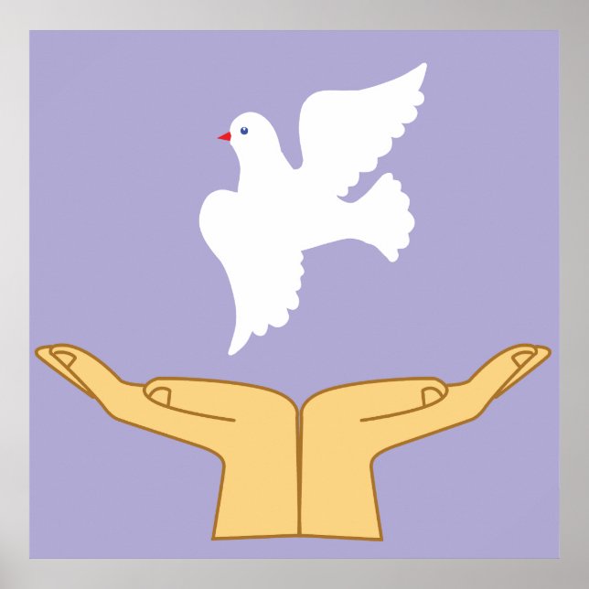 Poster Dove Bird World Peace White (Frente)