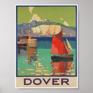 Poster Dover England Viagens vintage
