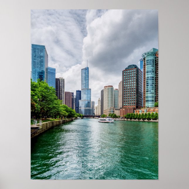 Poster Down Chicago River (Frente)