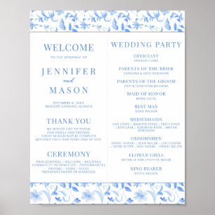 Poster Download de Programas de Casamento Floral de Folk