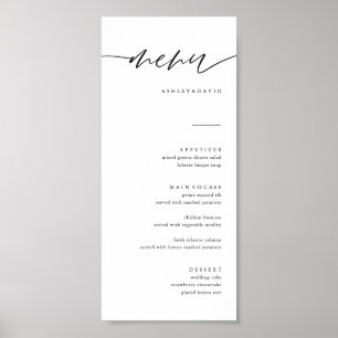 Poster Download digital do menu de casamento russo