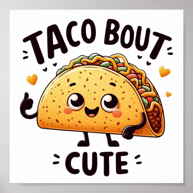 Poster Download digital elegante do Taco Bout (Frente)