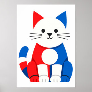 Poster Download Digital Imprimível do Gato Piet