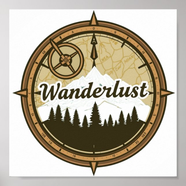 Poster Download digital Wanderlust - Imprimível DTF (Frente)