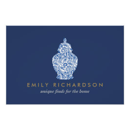 Póster Download do logotipo branco/azul da bateria Ginger