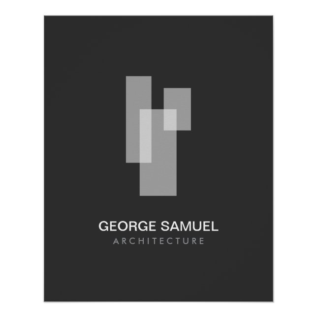 Póster Download do Logotipo de Blocos Arquitetônicos Mode (Frente)