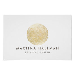 Póster Download do logotipo do Círculo Dourado com abstra