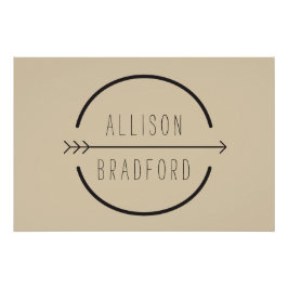 Póster Download do logotipo do tom de seta para a anca e