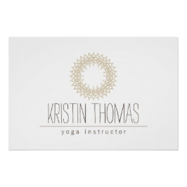 Póster Download do logotipo Dourado Sun Mandala Yoga da B