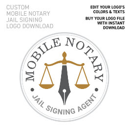 Poster Download do Logotipo Personalizado Mobile Notary C