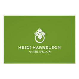 Póster Download do logotipo verde/branco do encaixe da po