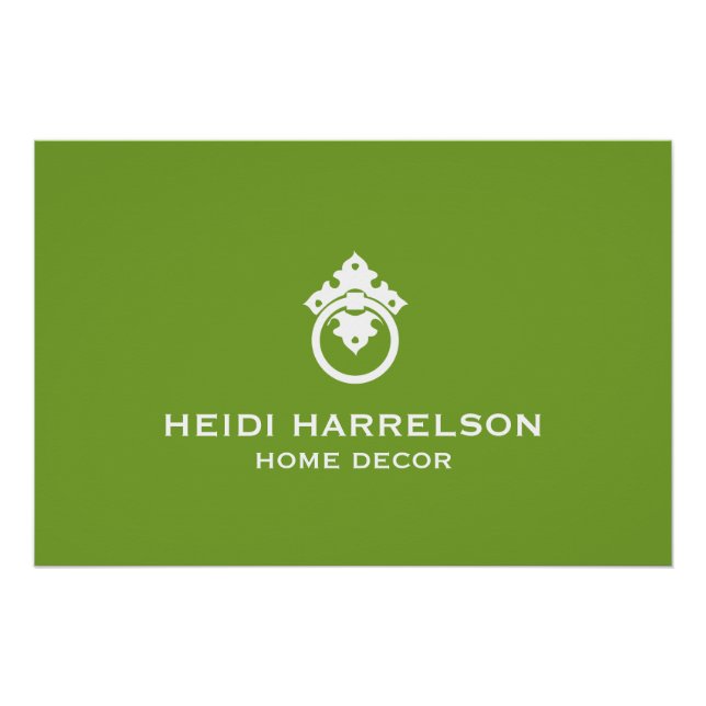 Póster Download do logotipo verde/branco do encaixe da po (Frente)