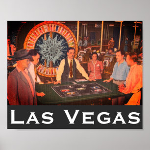Poster Downtown Las Vegas, Nevada Vintage Casino