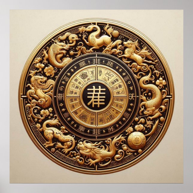 Poster Doze Ramos Da Terra ~ Zodiac Chinês (Frente)