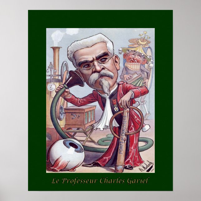 Póster Dr. Charles Gariel ~ Oftalmologista/Audiologista~ (Frente)