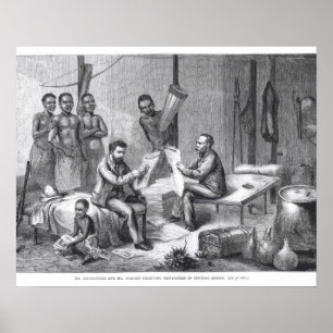 Póster Dr. David Livingstone (1813-73) e Sr. Henry Mort