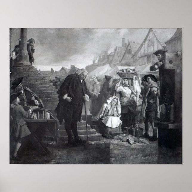 Póster Dr. Johnson fazendo penitência no mercado (Frente)