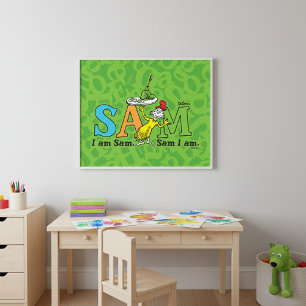 Poster Dr. Seuss Eu sou Sam. Sam eu sou.