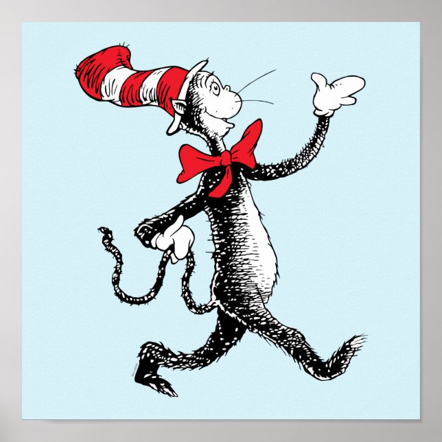 Poster Dr. Seuss | Gato na Marcha do Chapéu (Frente)