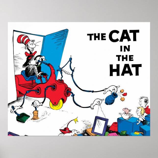 Poster Dr. Seuss | Gato no Chapéu Limpa (Frente)