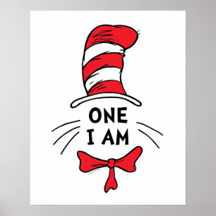 Poster Dr. Seuss   Gato no Chapéu - Um Eu Sou