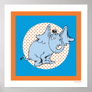 Poster Dr. Seuss Horton Ouve Um Quem Pontos Polka Laranja