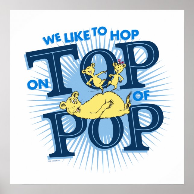 Poster Dr. Seuss | Nós Gostamos de Pular em Cima de Pop (Frente)
