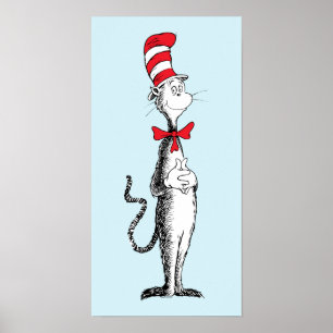 Poster Dr. Seuss O Gato no Chapéu de Pé Firme