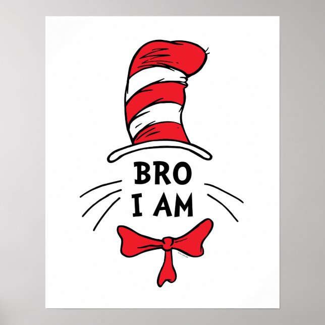 Poster Dr. Seuss | O gato no chapéu - irmão (Frente)