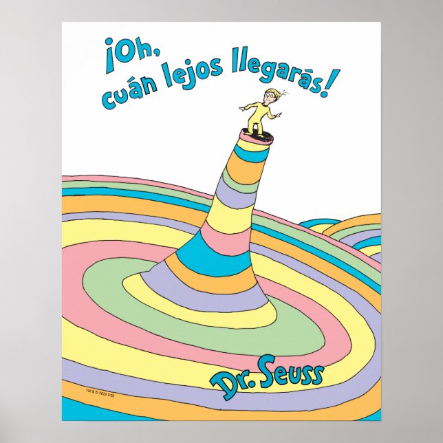 Poster Dr. Seuss | Oh, Quão Longe Você Vai! (Frente)