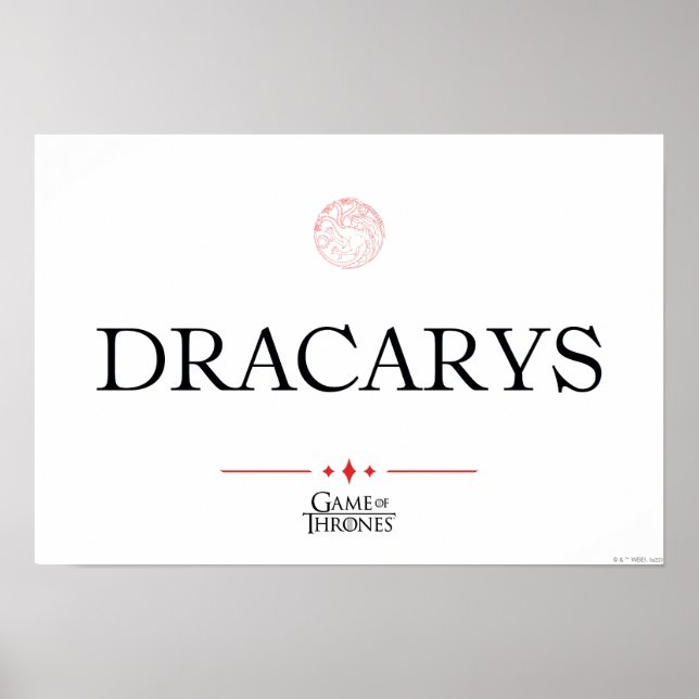 Poster Dracarys (Frente)